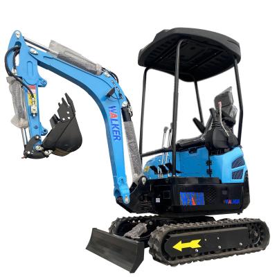 China Construction Material Shop Accessories Mini Crawler Hydraulic Excavator Digger 1.5 Ton 1.8 Ton 2 Ton Zero Tail Excavators With Attachment for sale