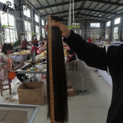 China Wholesale Bulk Silky Straight Wave Virgin Human Remy Extension Double Drawn Hair for sale