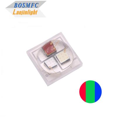 China 3W 3535 RGB LED 120 Degrees Dome Lens 3 In 1 Full Color Ceramic High Power SMD LED Factory Sell for sale