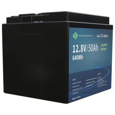 China Hertz 1250 LiFePO4 Zonnebatterij 12.8V 50Ah 640Wh Diepe cyclus IP65 Voor serie / parallelle verbinding Te koop