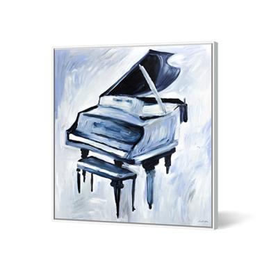 China Modern Hand Painted Artwork Contemporary Art Canvas Wall Art Impressionism Piano Oil Painting Modern View for sale