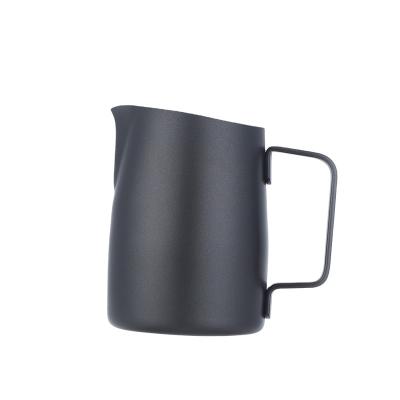 China Hot Selling Custom Logo Stocked 400ml/14oz Milk Frothing Pitcher Espresso Steaming Frothing Pot 304 Stainless Steel Milk Jug Cup for sale