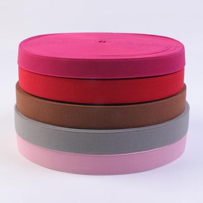 China Sustainable High Speed Edge Locking Rubber Band Plain Crochet Knitted High Elastic Rubber Band Spot Elastic Supply for sale