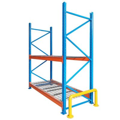 China Steel Warehouse Storage Pallet Shelving Rack with Wire Mesh Decking and Corrosion Protection for sale