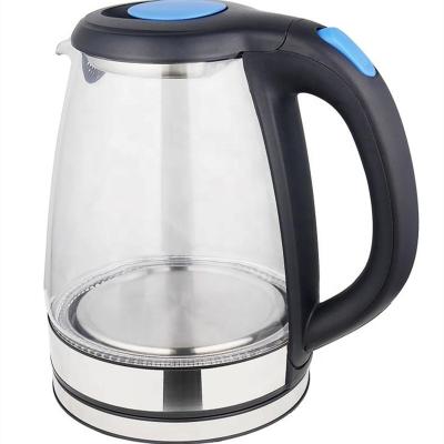 China China Food Grade Tea Wholesale Manufacturer Glass Water Rotation Base 360 Degree Electric Kettle For Kitchen Appliance for sale