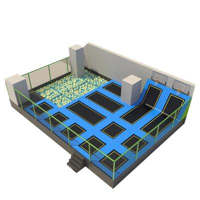 China Professional Trampoline Park Cloth With Safety Net For Adults And Kids Multi Size Combined for sale