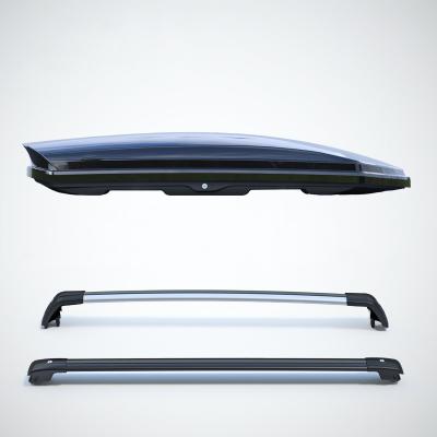 China Waterproof 700L Large Black Hard Shell Cargo Carrier Auto Car Roof Racks and Storage Boxes for sale
