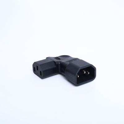 China A Commercial 90 Degree Bend Head C13 Male Female To C14 Power Adapter for sale
