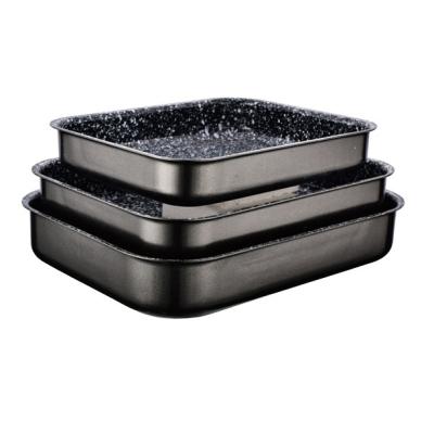 China 2020 Viable Supplier Direct Wholesale Forged Cookware Black Aluminum Nonstick Tray for sale