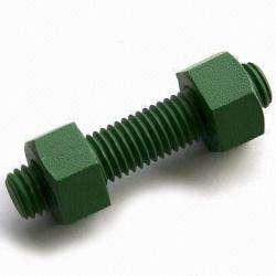 China ASTM a193-B7/B7M Threaded rods PTFE TPFE PVDF Plain, black, phosphate, zinc, hot dip galvanizing, dacromet for sale