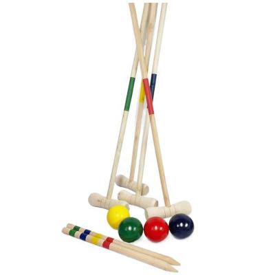 China Outdoor Wooden Garden Game Wooden Croquet Set for Kids and Adults for sale