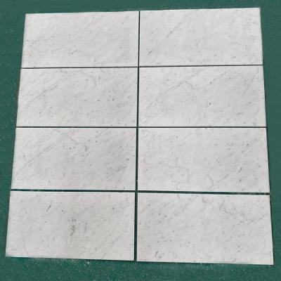 China Colorize Modern Low Price Natural Stone 6x12 Mm Bianco Carrara White Marble Floor Tiles 150x305 Carrara Marble Indoor Wholesale Price for sale