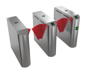 China Retractable Flap Barrier Turnstile Door Access Control 45-50 People/Min for Factory for sale