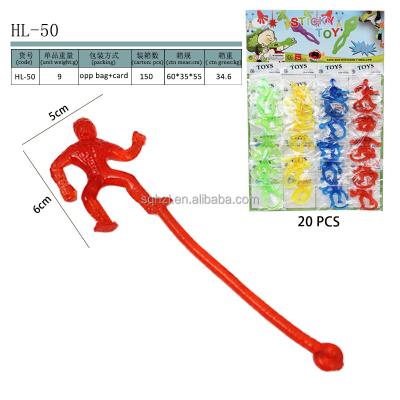 China Fun Plastic Sticky Wacky Stretchy Glitter Fingers Sticky Hands Toys for sale