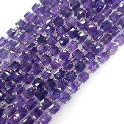 China Fashionable Crystal Beaded Necklace Natural Stone Beads For Jewelry Making Amethyst Bead Bracelet for sale