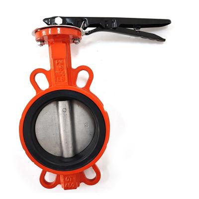 China General Soft Seat Ductile Cast Iron SS DISC Wafer Butterfly Valve For Water for sale
