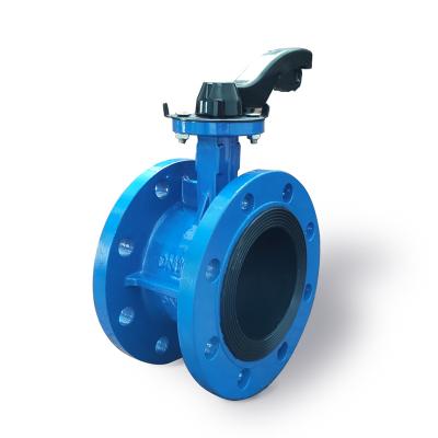 China OEM General Bronze Seawater Worm Gear WCB Disc Cast Double Flange Steel Butterfly Valve For Boats for sale