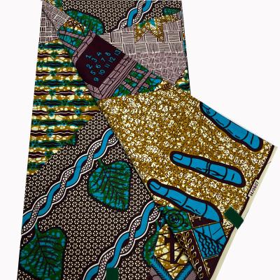 China Newest Design Top Quality Textile Anti-static Wholesale Plain Polyester Genuine African Wax Prints Cotton Fabric for sale