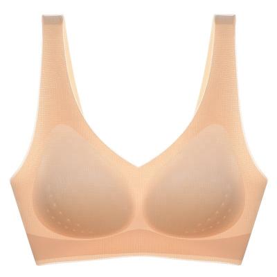 China One-piece ice-lifting ultra-thin ultra-thin QUICK-DRY no-trace bra beautiful back women's underwear silk bra for sale