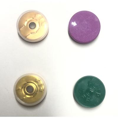 China 20mm Blue Positioning Tear Off Cap Aluminum Plastic Flip Cover Seals Pharma Vial Cover for sale