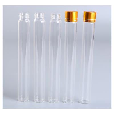 China 15*100mm test 116mm screw top glass tube for packing with cork stopper for sale