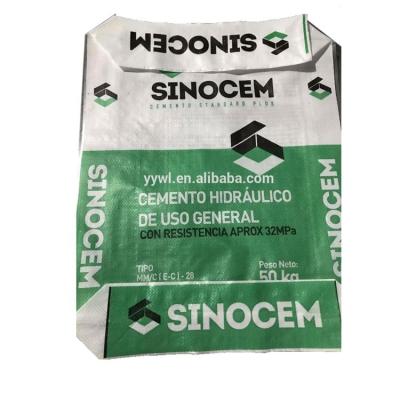China ISO9001 40KG 50KG Cement Valve Packaging Bag PP Woven Gypsum Powder 25KG Bag for sale