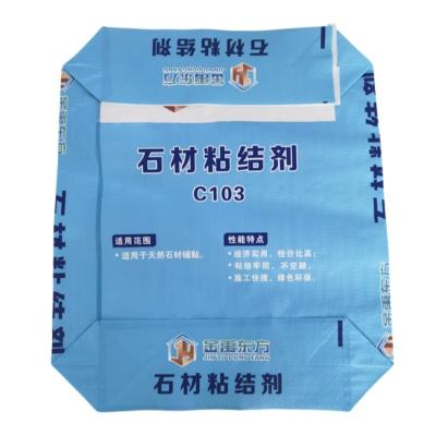 China Plastic BOPP Woven Bags Cement Tile Adhesive 20kg 25kg For Building Material for sale