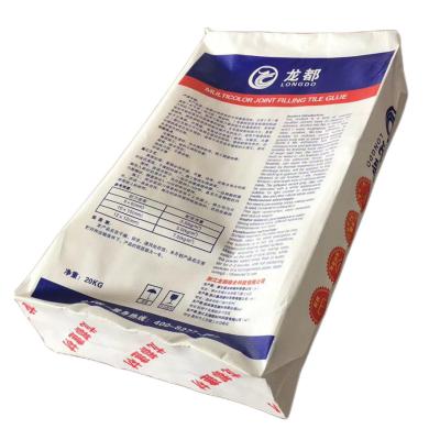 China 20kg 25kg Tile Adhesive Plastic BOPP Woven Bags Building Material Packaging Bag for sale