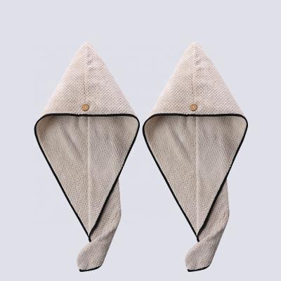 China 100% QUICK DRY Dry Hair Towel Microfiber Turban Wrap Salon Hair Towel Hair Dryer Hat Towel Shower Hat for sale