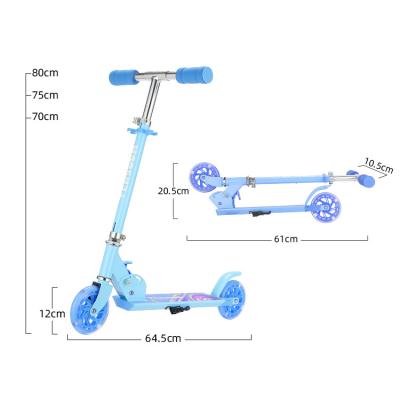 Chine Les enfants pliables de 80cm donnent un coup de pied le scooter électrique bleu des scooters 50KGS à vendre