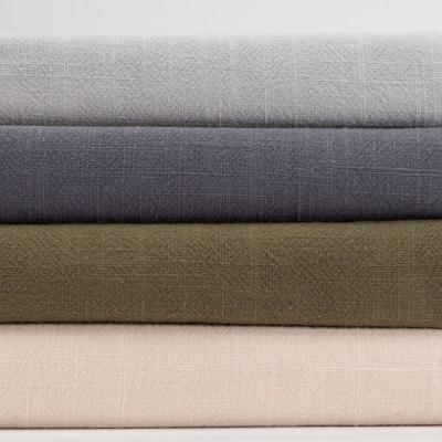 中国 12X12平野55%の綿45%のリネン組合せの生地180gsmの薄い麻のシャツの布 販売のため