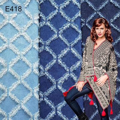 Chine Jacquard Jean Denim Fabric Thick Breathable de coton de polyester de l'indigo ISO9001 à vendre