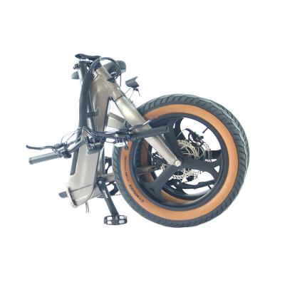 China Aluminum Alloy 20 Inch Power 500w 48v10ah Battery 7 Speed Fat Tire Folding Electric Bike for sale