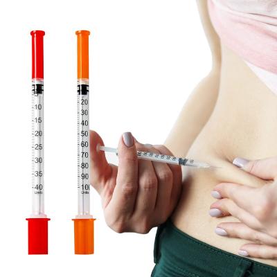 Cina Dispositivi medici monouso di alta qualità e sterili Siringa di insulina 1 ml in vendita