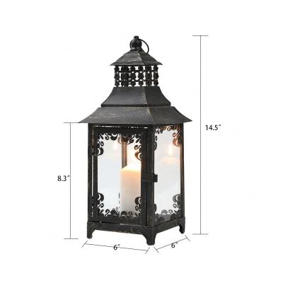 China Hotel Home Metal Decor Contemporary Glass Lantern Candle Holder For Home Decor for sale