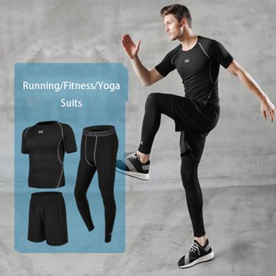 China Wholesale Breathable Cheap Custom Logo Sports Suits Sweatsuit Men Sportswear Set Fitness Sets Polyester Gym Clothes OEM for sale