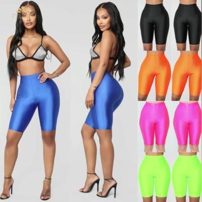 China Windproof Ready To Board Solid Color Sports Fitness High Waist Women Yoga Gym Active Slim Sexy Skinny Biker Shorts Pants for sale