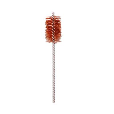 China Custom Stainless Steel Cleaning Brushes Long Handle Short Twisted Wire Pipe Tube Brass Brush for sale