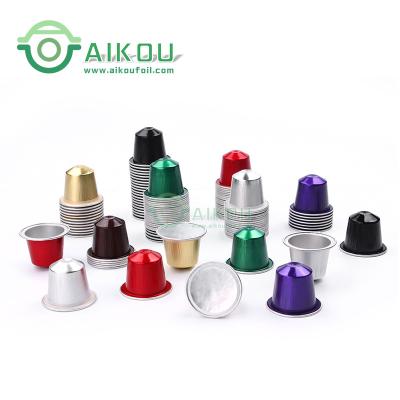 China Stored empty nespresso disposable coffee capsule with lid aluminum foil nespresso compatible nespresso capsules empty coffee for sale