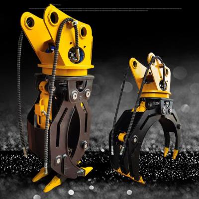China Machinery Repair Shops 3 Ton Tractor Forestry Wood Logs Excavator Hydraulic Rotation Grapple Log Loader for sale