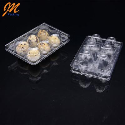 China recycled materials & Beautiful 6 Cell Plastic Quail Egg Cartons, Recycled Material PVC Quail Egg Packaging Boxes China Supplier for sale