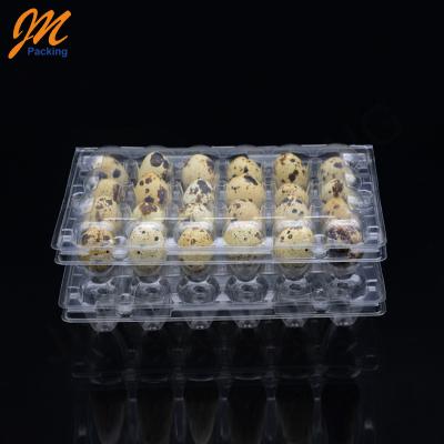 China Environmental 24 Cells Blister Clamshell Plastic Material Quail Egg Cartons for sale