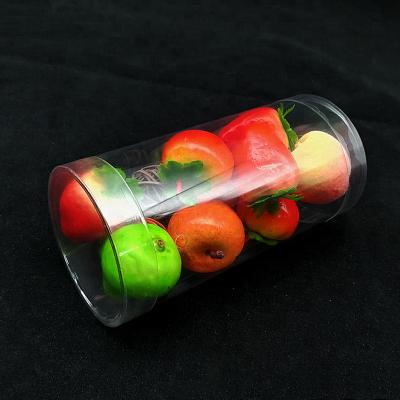 China Elegant Wholesale Clear Plastic Cylinder Container / Plastic Cylinder Packaging for sale