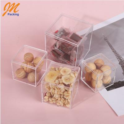 China Recycled Materials Clear Plastic Wedding Candy Storage Packaging Box for sale