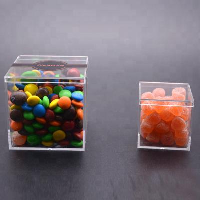 China Recyclable Food Grade Mini Clear Acrylic Candy Box for sale