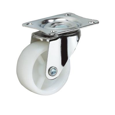 China SWIVEL 2 3 4 inch white PP Polypropylene Furniture Caster Wheel for sale