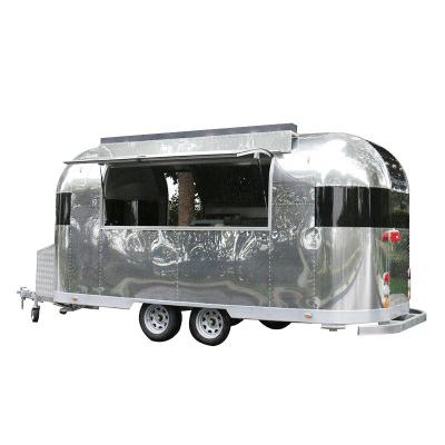 China Mobile Airstream Food Trailer Fiberglass Concession Snack Truck Mobile Vegetable Processing Plant Trailer Espresso Service Cart Mobile For Sale for sale
