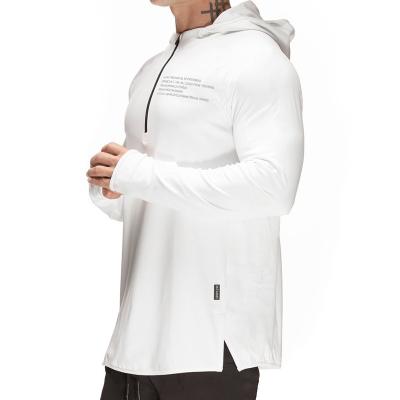China Anti-wrinkle Half Zipper Stand Collar Healthy Fabric Men's thin sweatshirt trendy brand slim fit solid color zipper sweatshirt for sale
