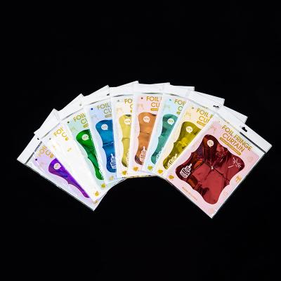 China Colorful Foil Curtain Square Blue Yellow Pink Metallic Fringe Curtain for sale