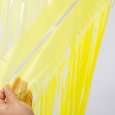 China Fluorescent Fringe Curtain Backdrop Yellow Tinsel Curtain Backdrop for sale